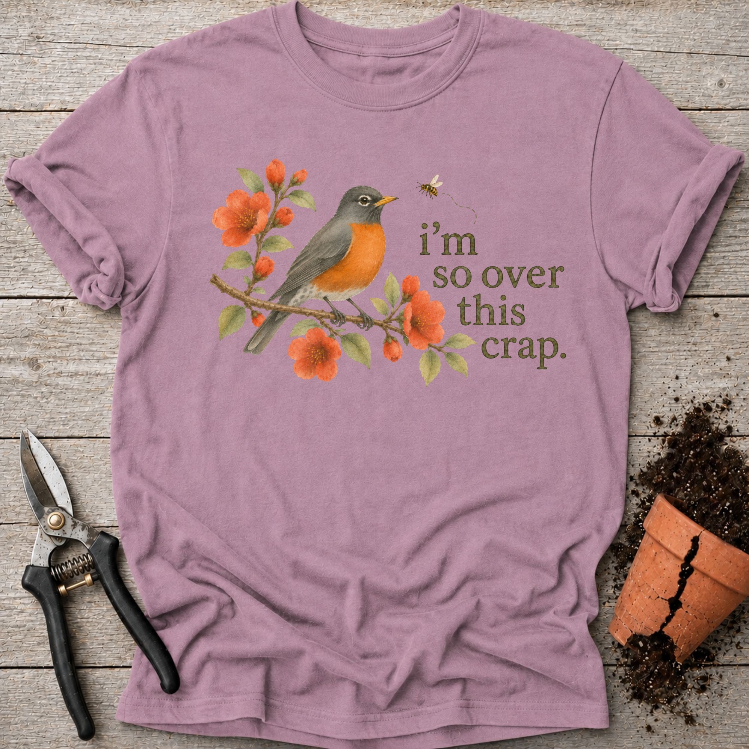 Over it Robin T-shirt