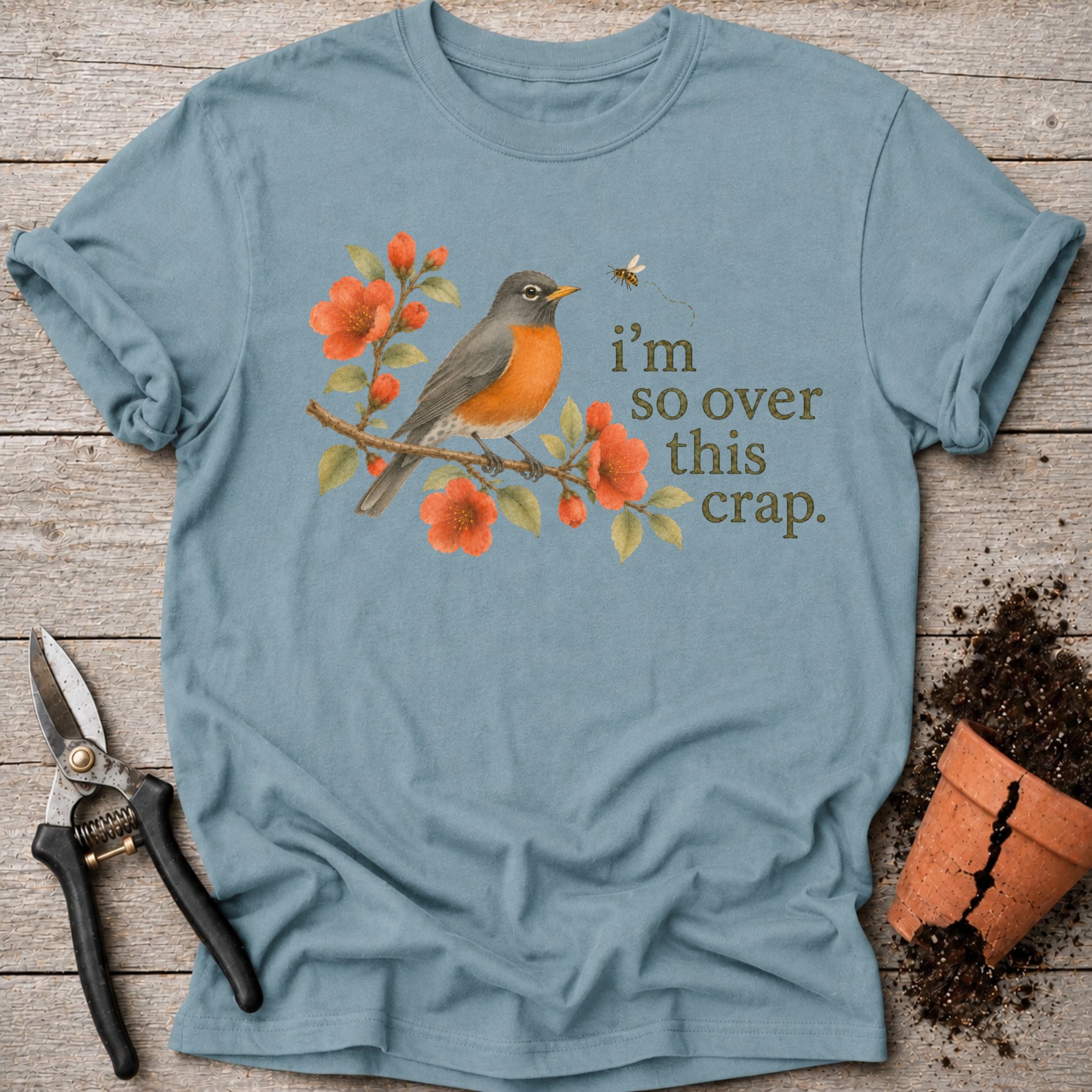 Over it Robin T-shirt