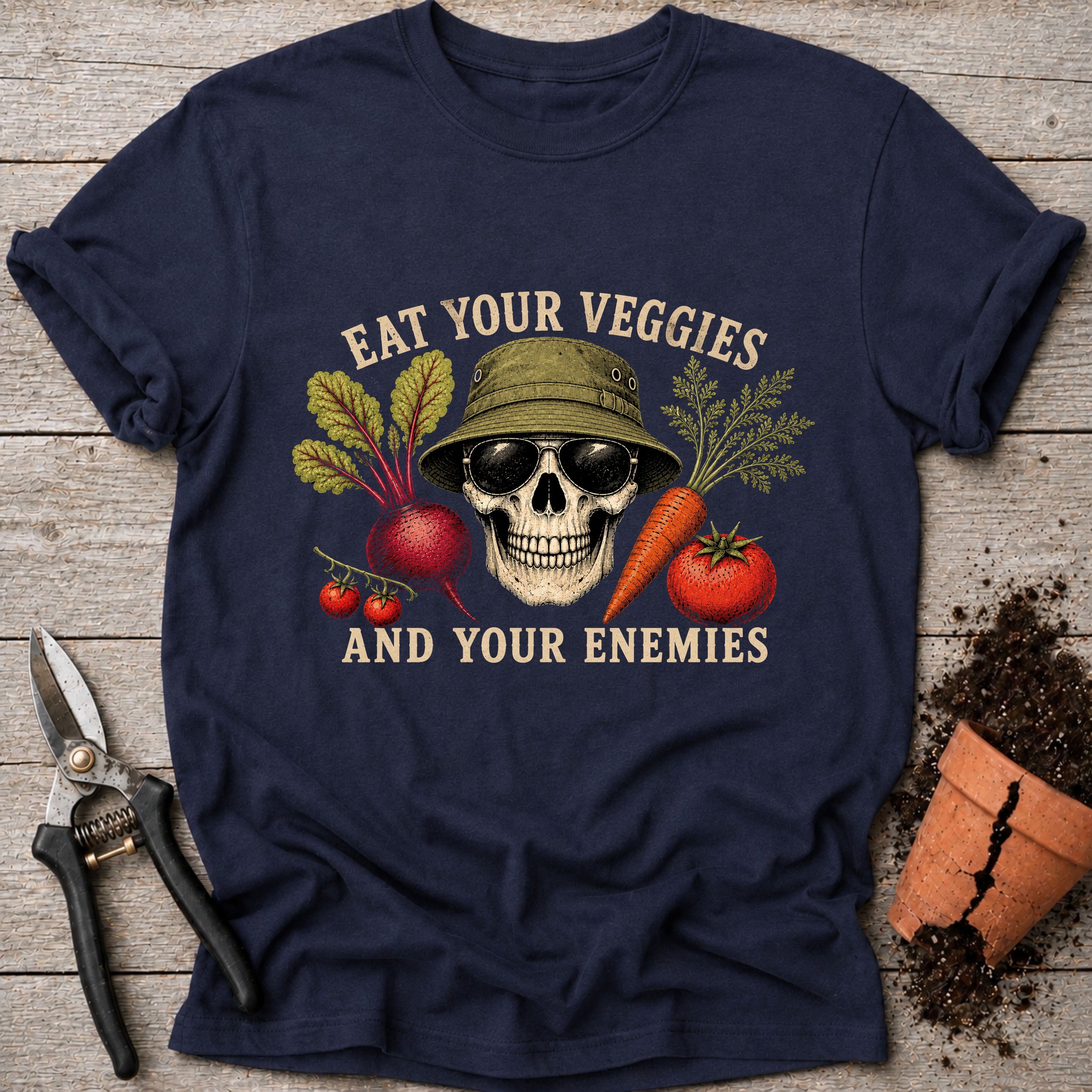 Eat Veggies and Enemies T-Shirt