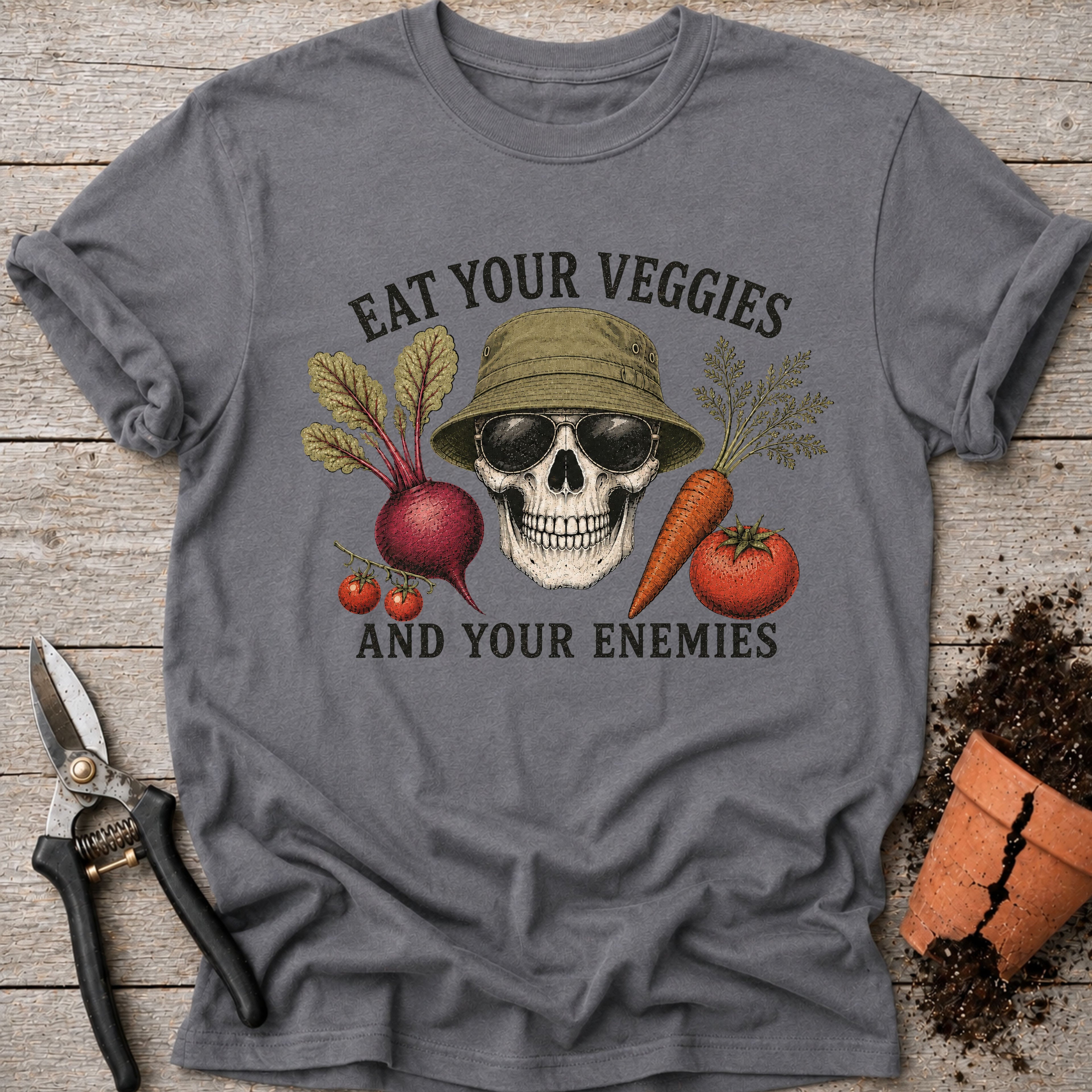 Eat Veggies and Enemies T-Shirt