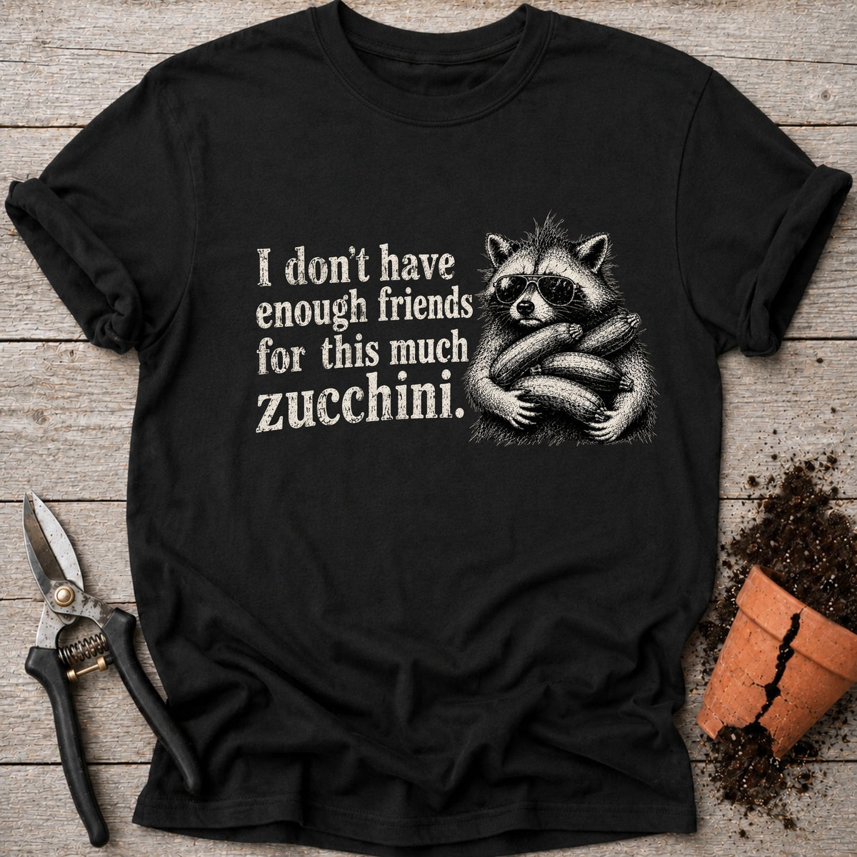 Raccoon Zucchini T-Shirt