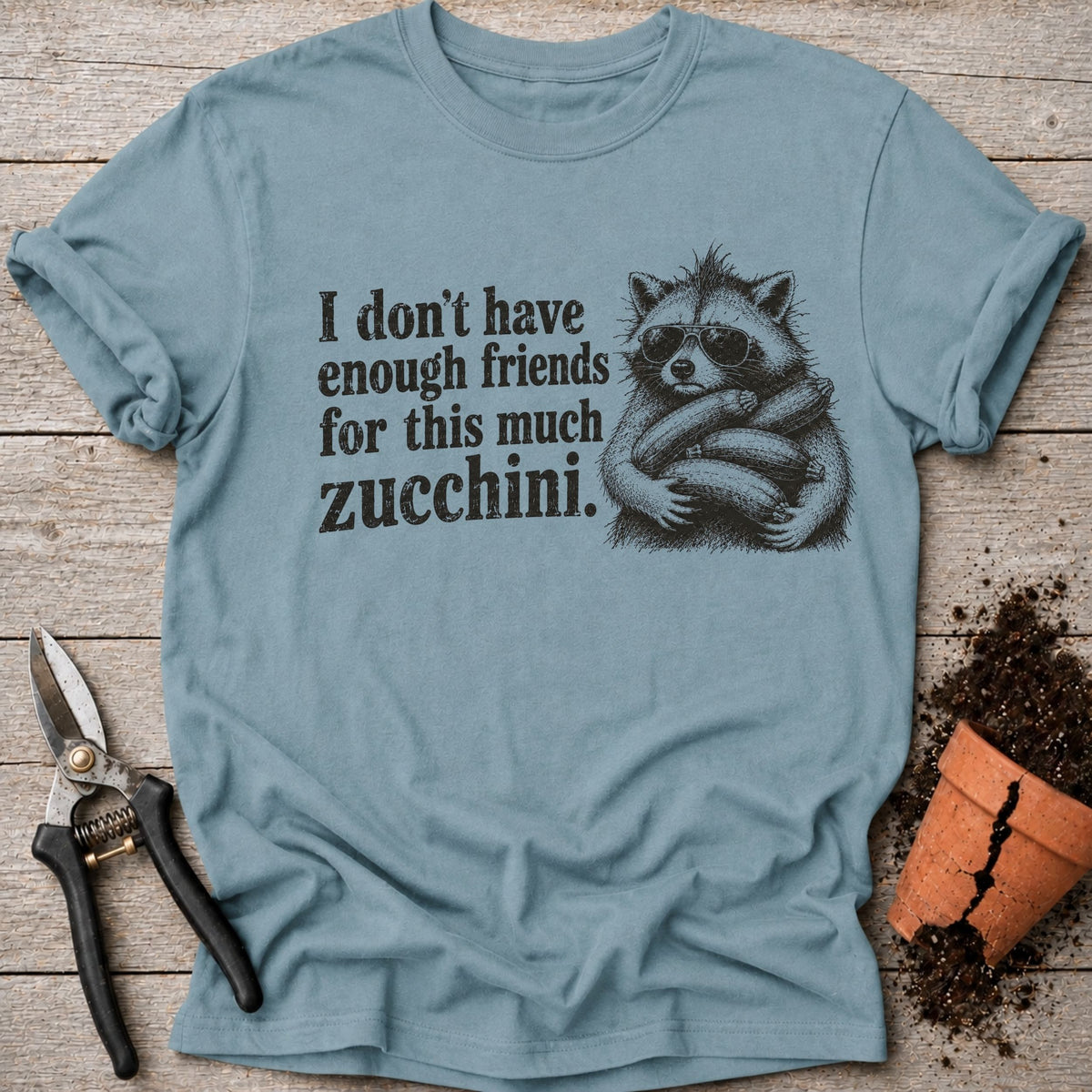 Raccoon Zucchini T-Shirt