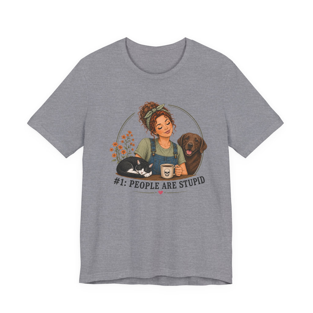 Stupid People Green T-shirt