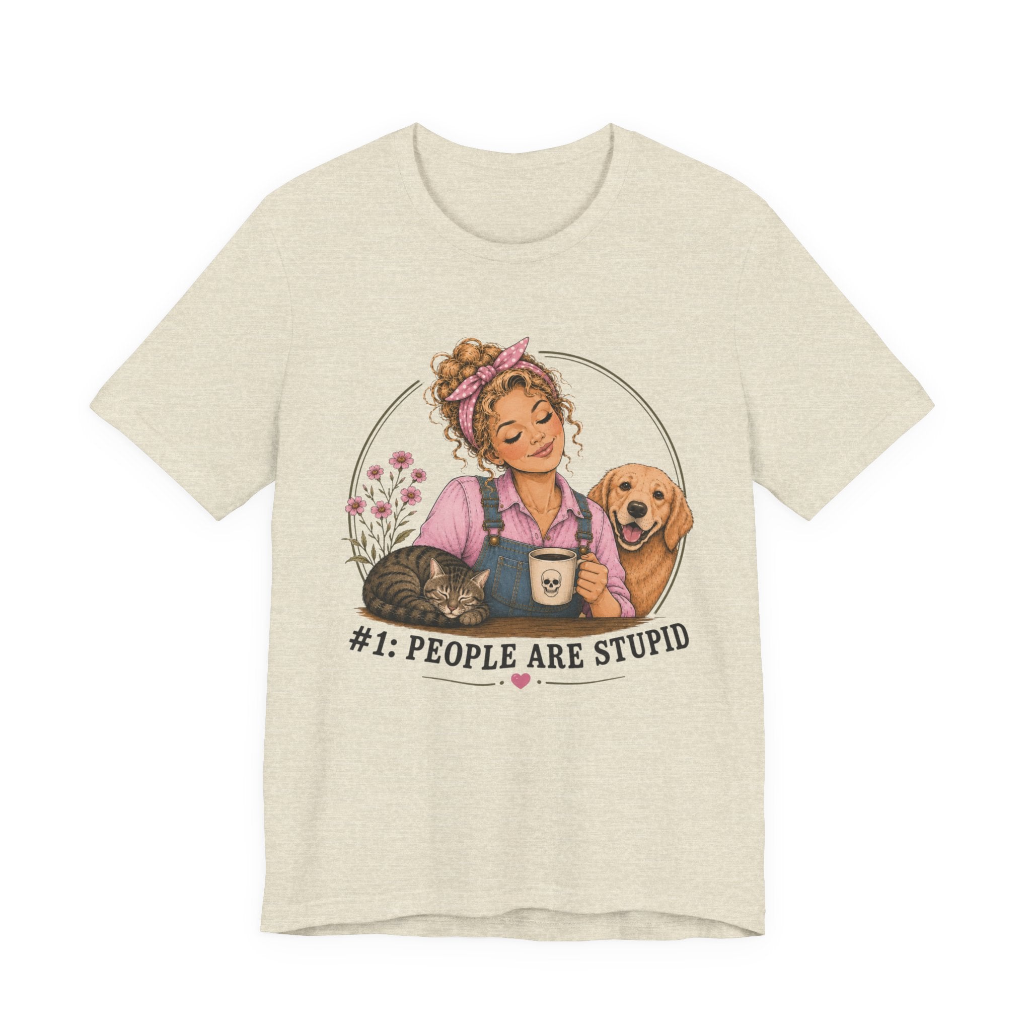 Stupid People Pink T-shirt