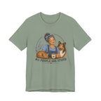 Stupid People Collie T-shirt
