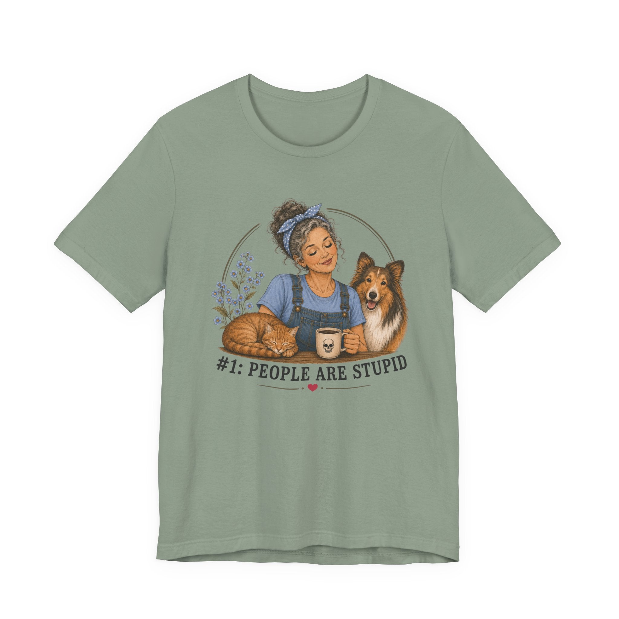 Stupid People Collie T-shirt