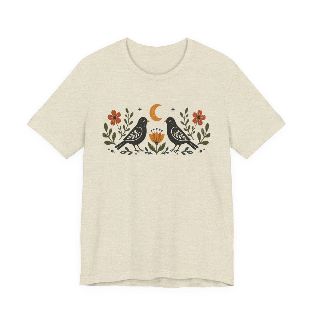 Black Birds Folk Art T-shirt