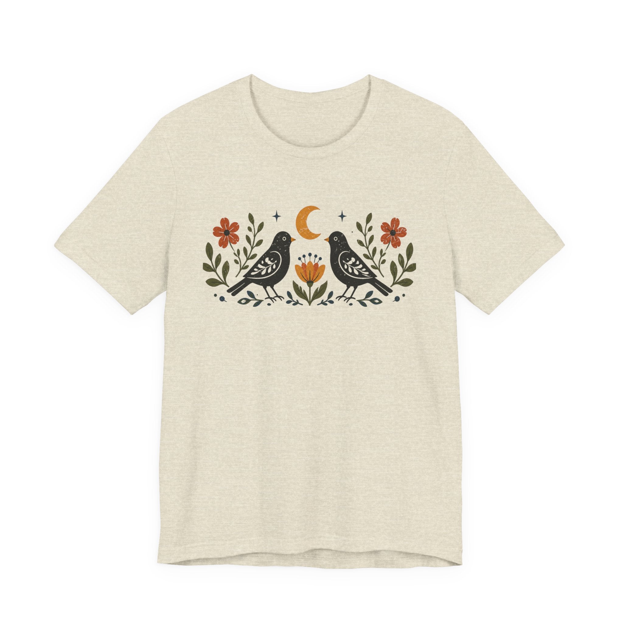 Black Birds Folk Art T-shirt