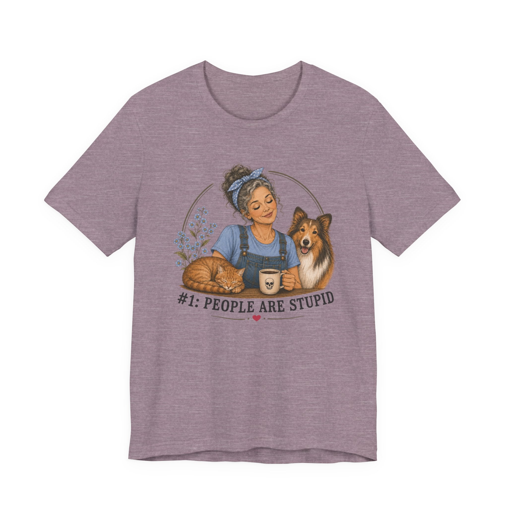 Stupid People Collie T-shirt