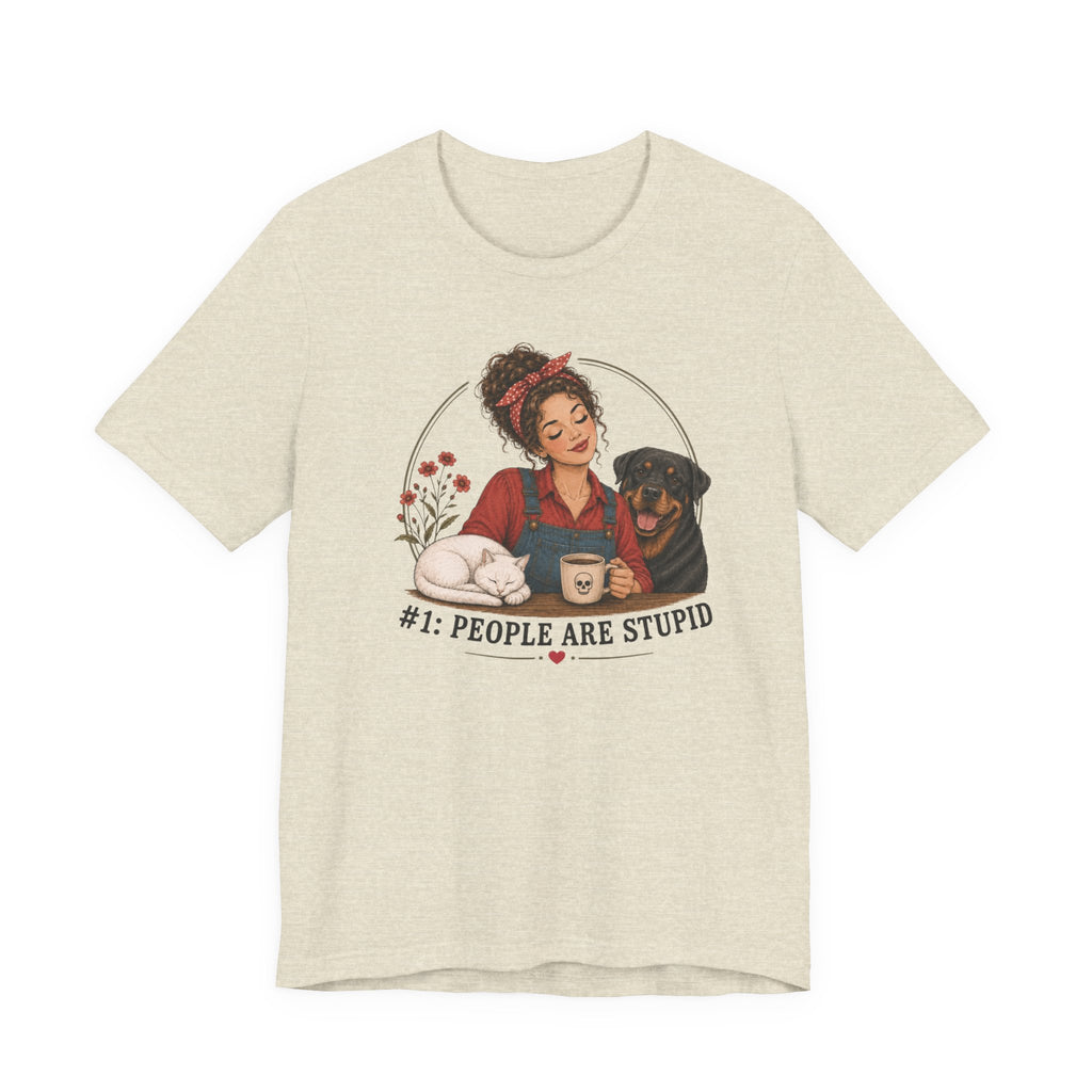Stupid People Red T-shirt