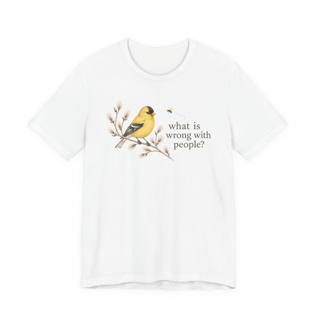 What is Wrong Goldfinch T-shirt