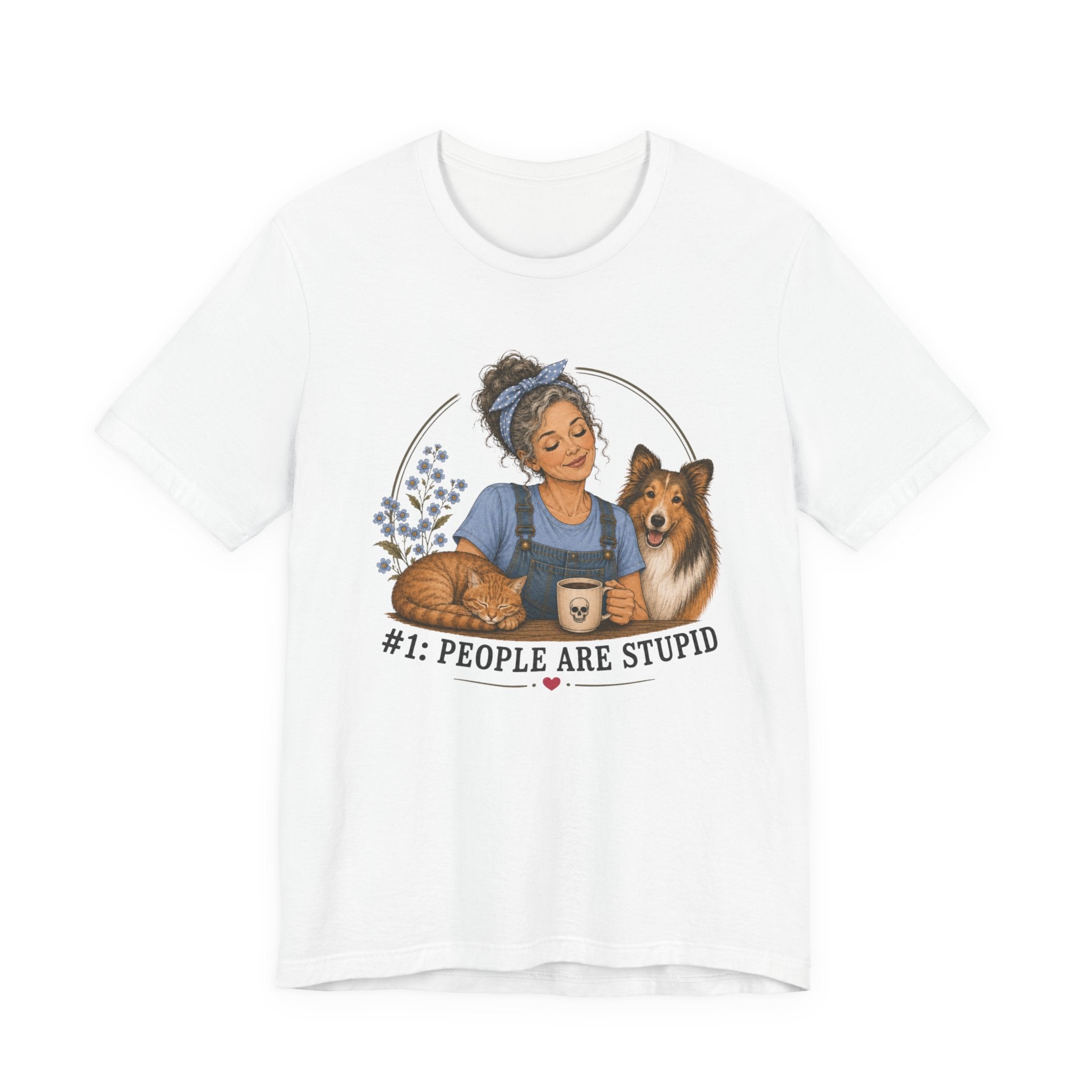 Stupid People Collie T-shirt