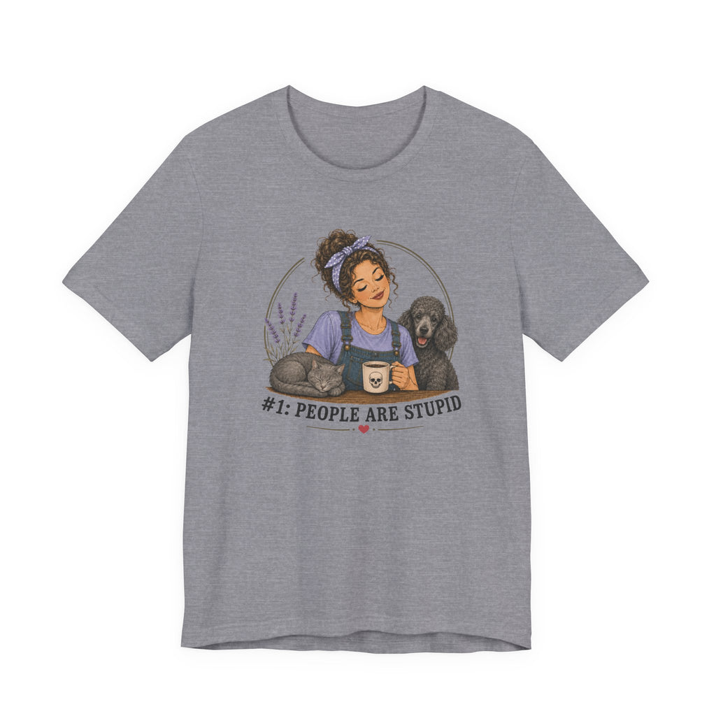 Stupid People Blue T-shirt