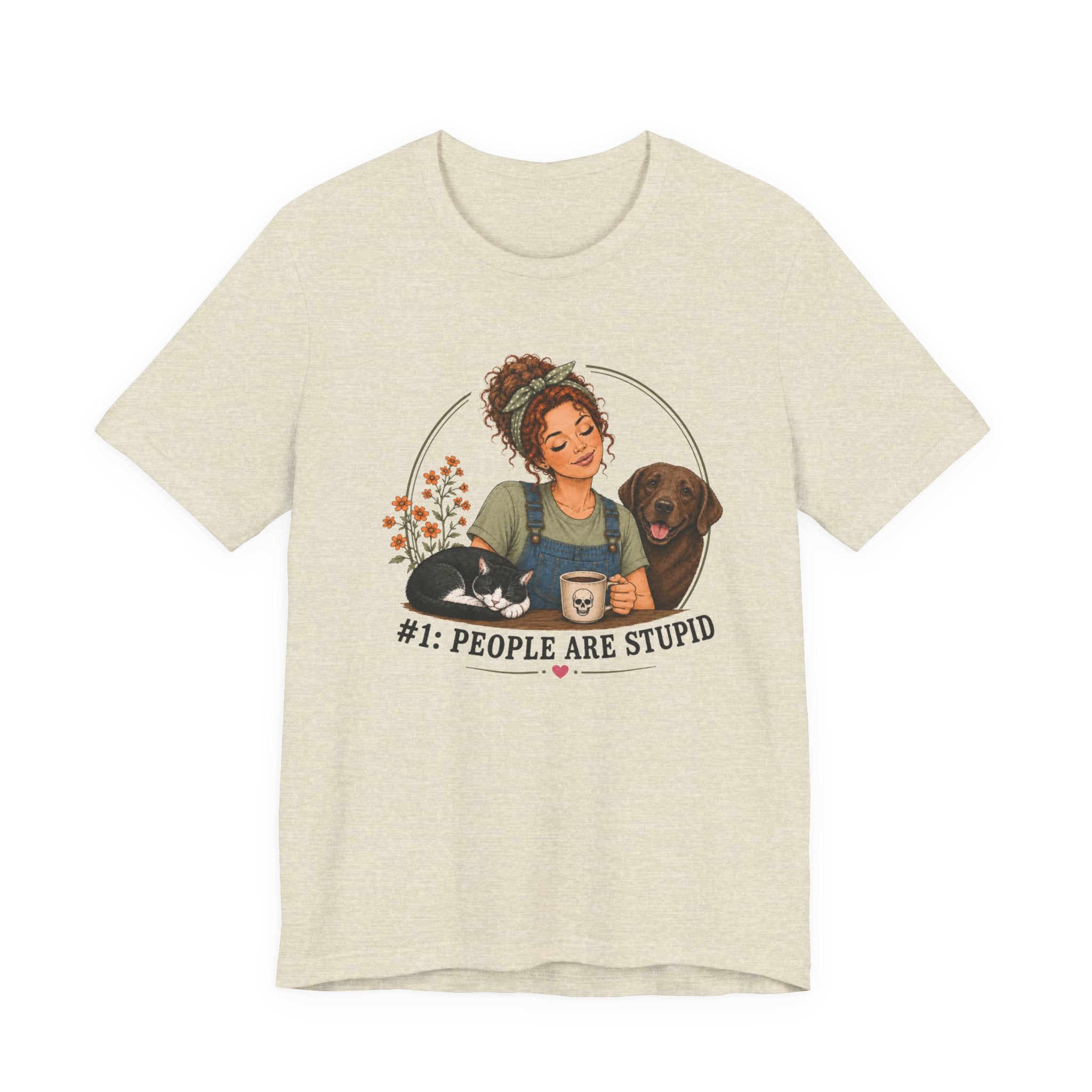 Stupid People Green T-shirt