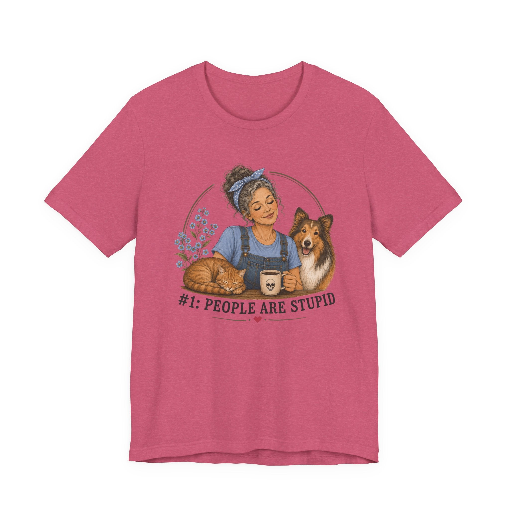 Stupid People Collie T-shirt